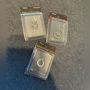 Pierced Nation Septum Rings Set
